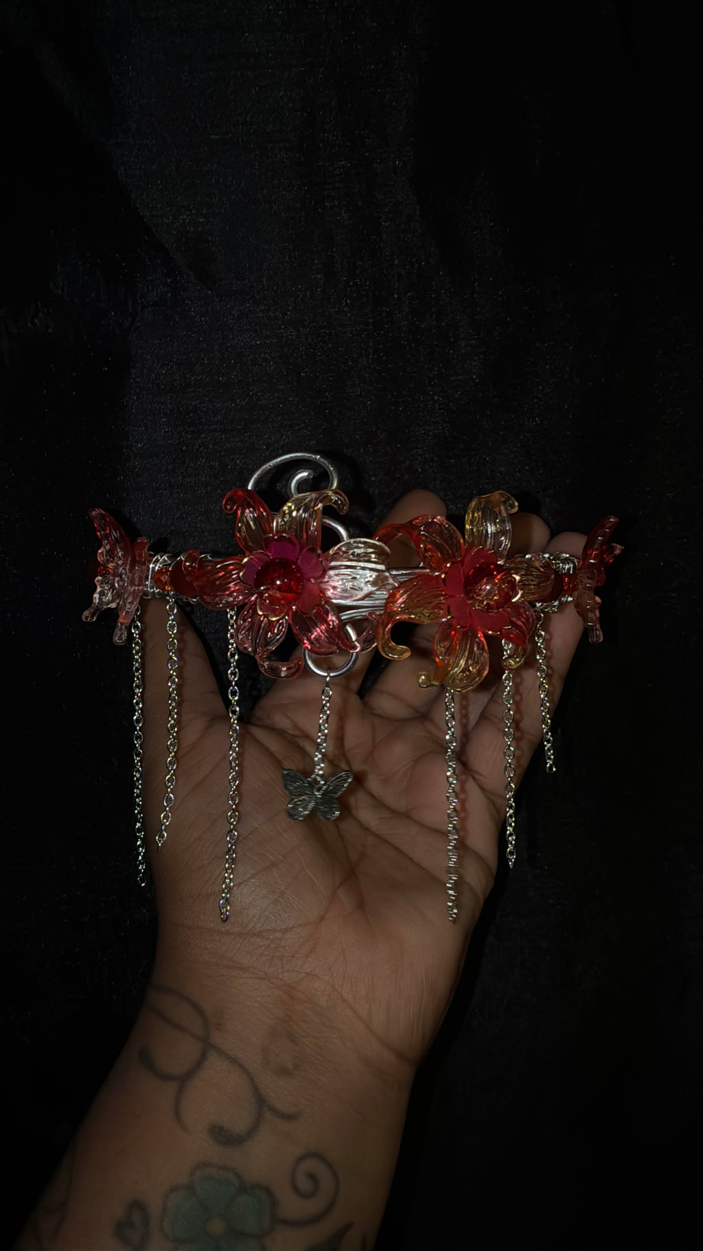 Carnelian phoenix arm cuff