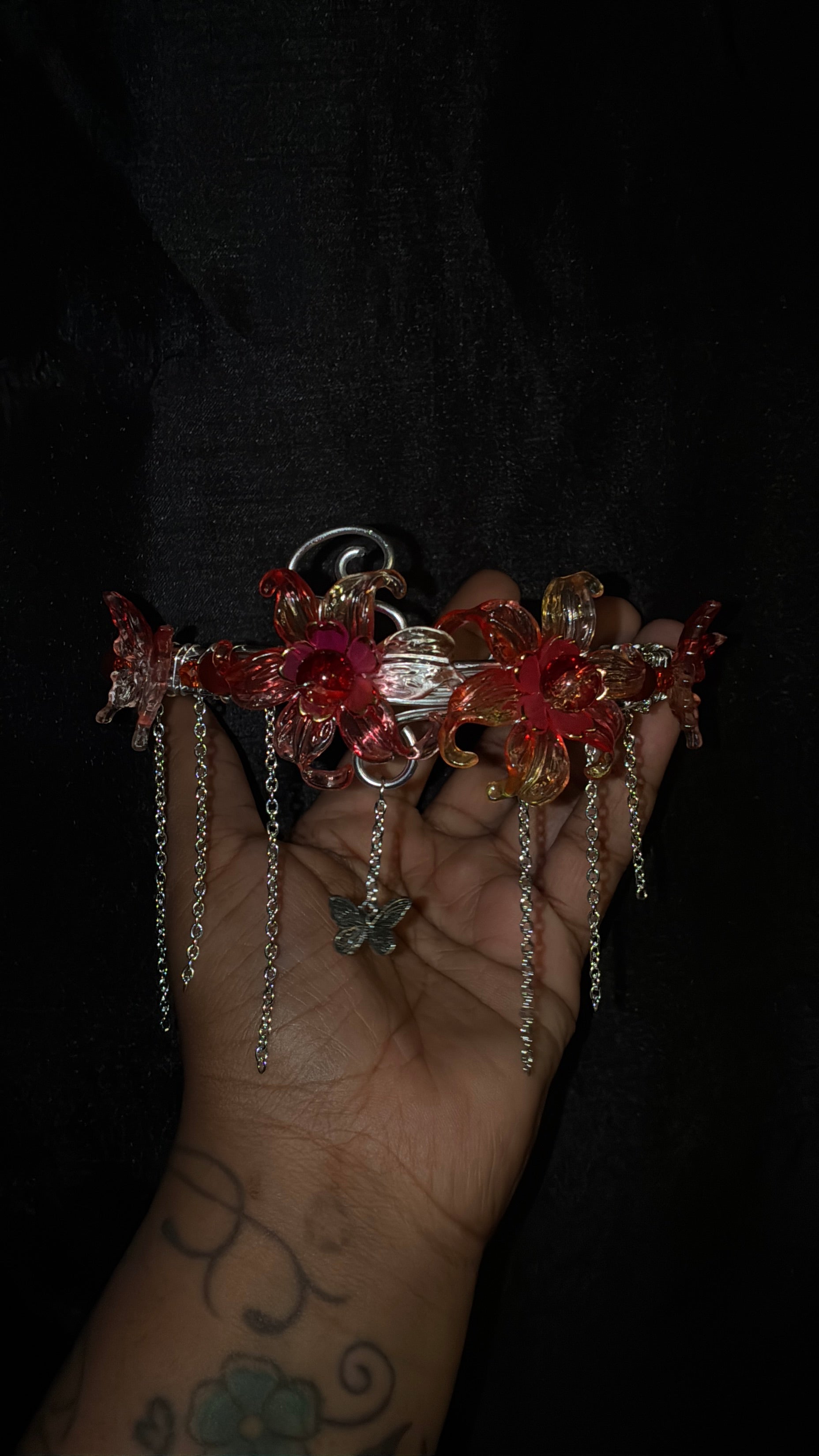 Carnelian phoenix arm cuff