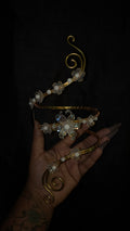 White jade iced arm cuff