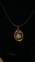 Tigers eye copper pendant