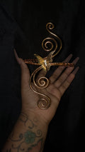 Golden butterfly arm cuff