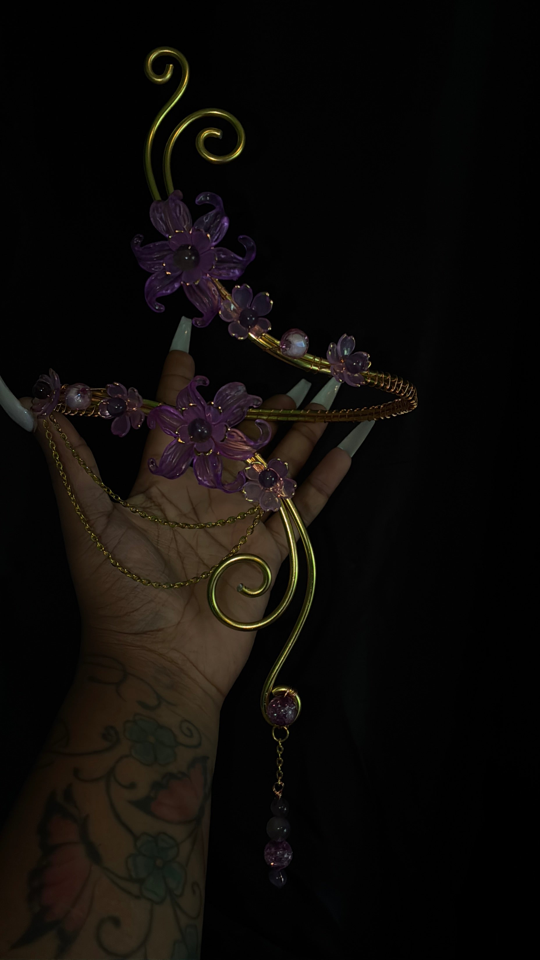 Amethyst arm cuff