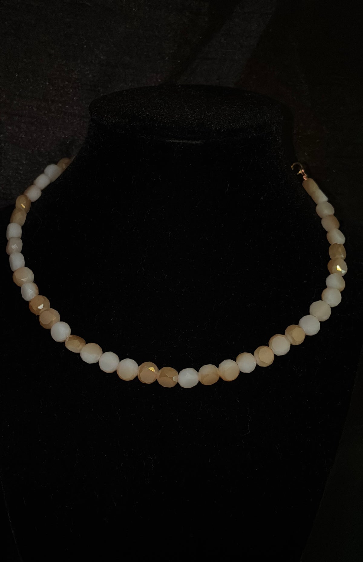 Seashell color bead choker