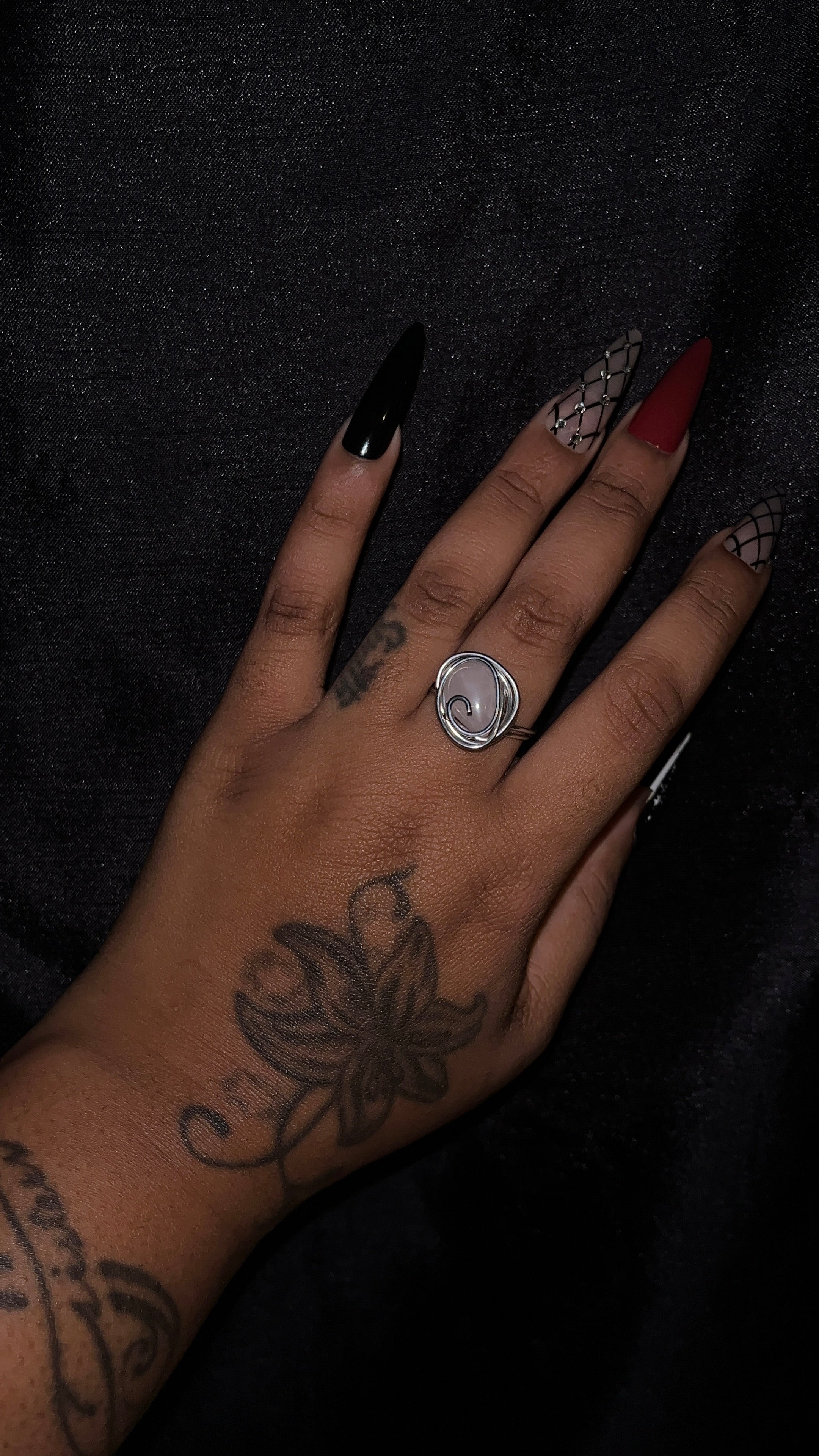 Rose Quartz Silver Ring