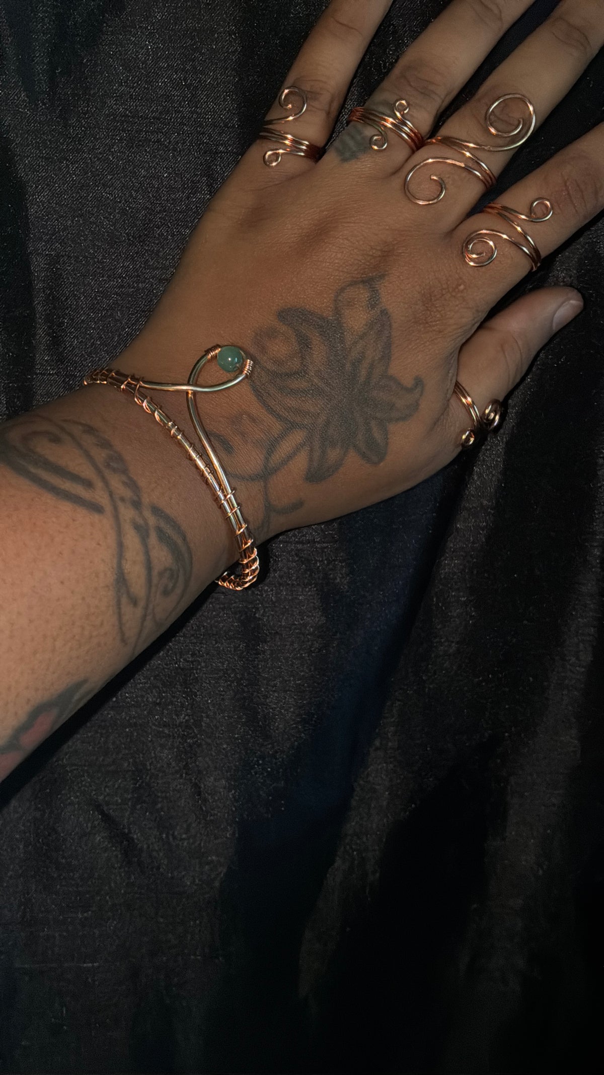 6 piece ring & bracelet set