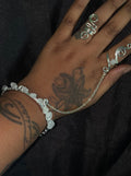 2 piece silver ring cuff