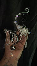 Midnight diamond arm cuff