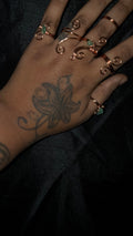 Green Aventurine 6 piece ring set