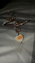 Copper shell heart wrist cuff