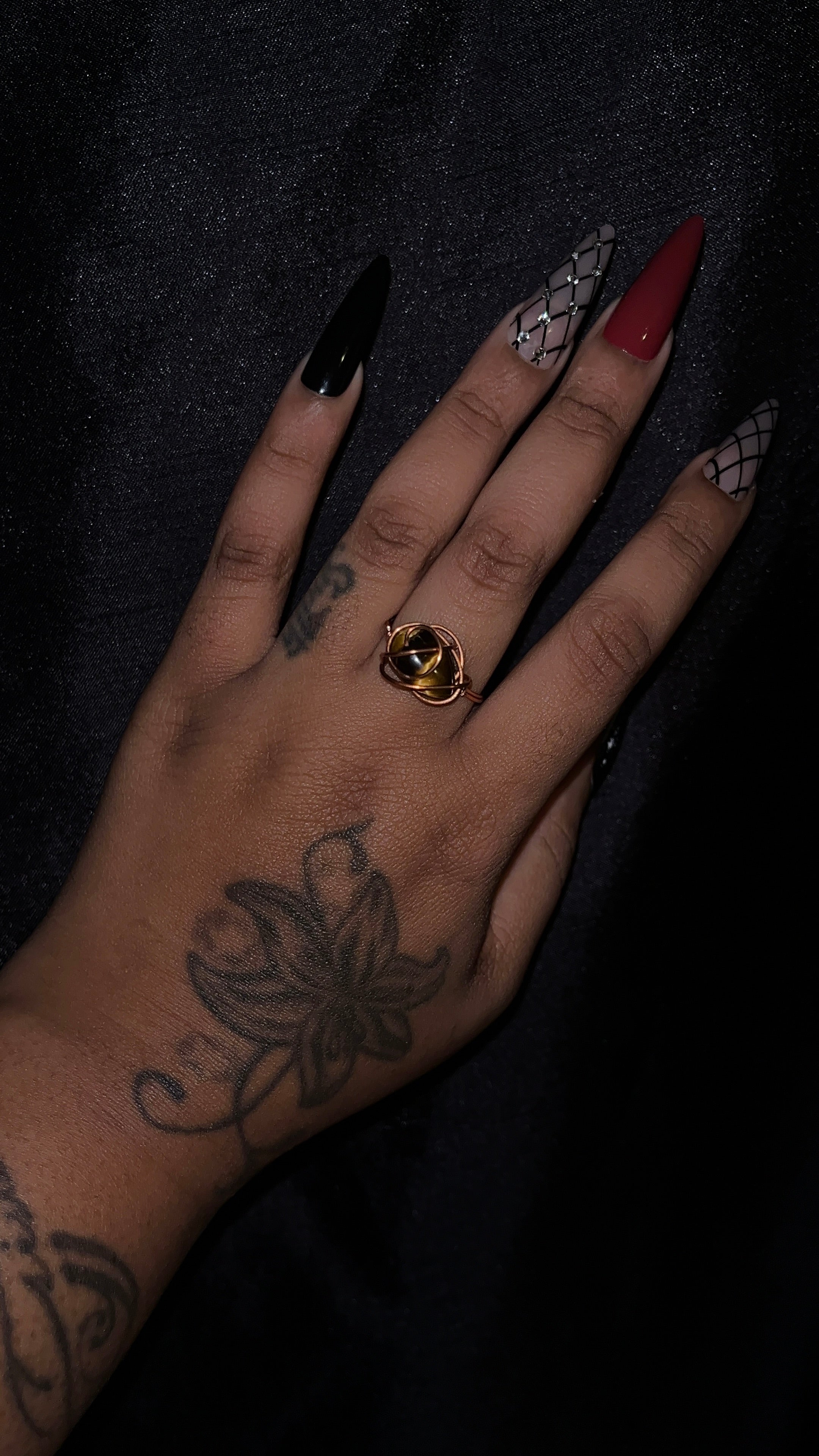 Tigers Eye Copper Ring