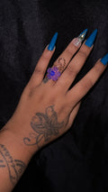 Purple flower ring