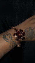 Carnelian flower bracelet
