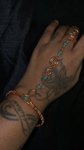 Green aventurine ring cuff
