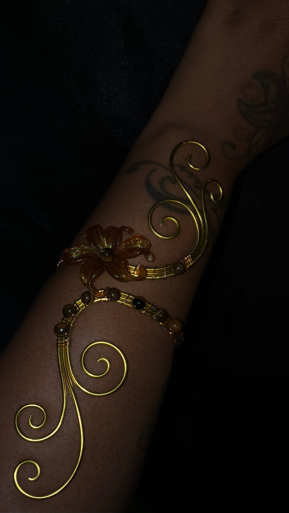 Tigers Eye wrist cuff