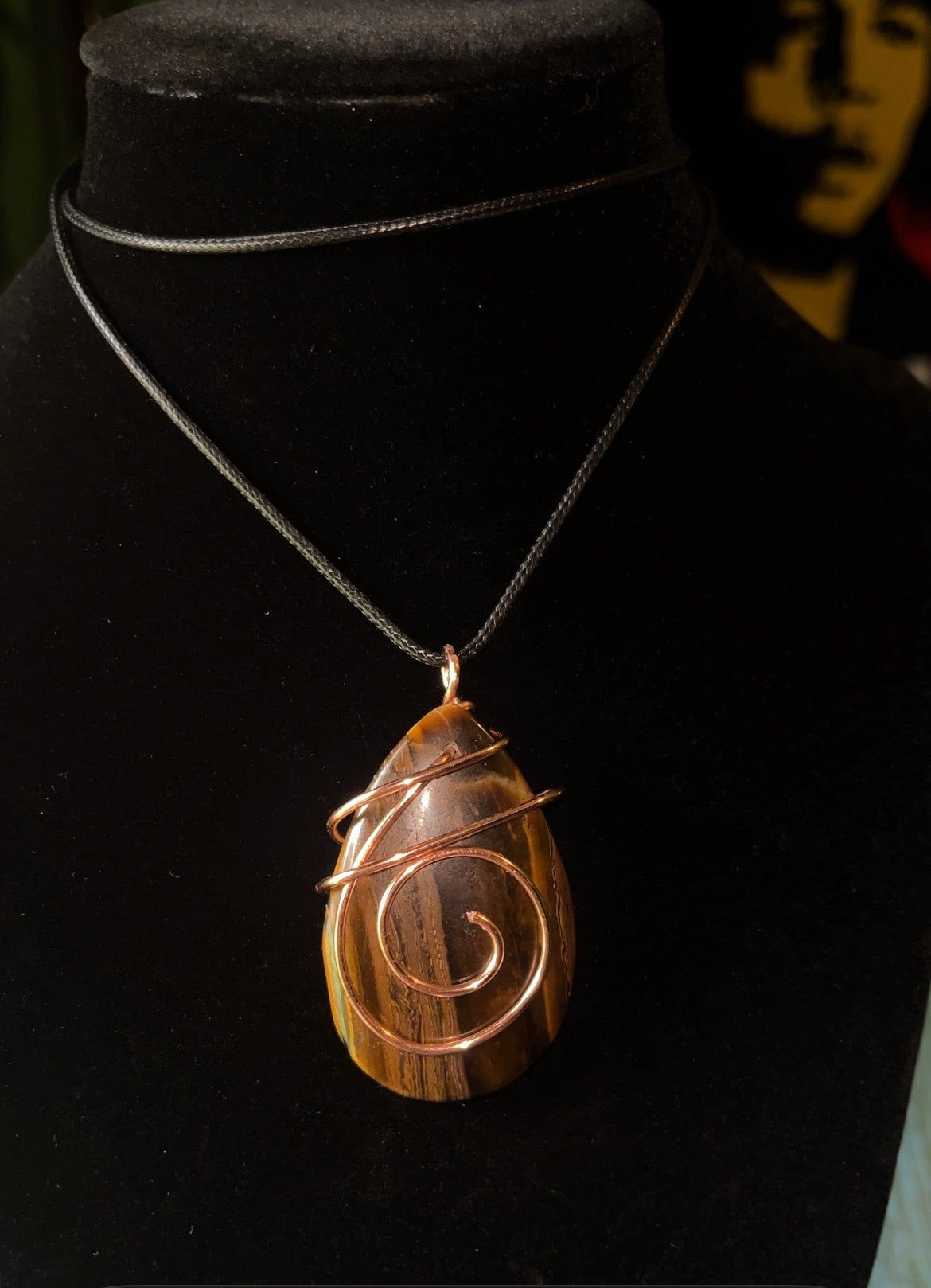 Tigers eyes in copper