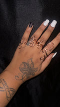 4 piece copper ring set