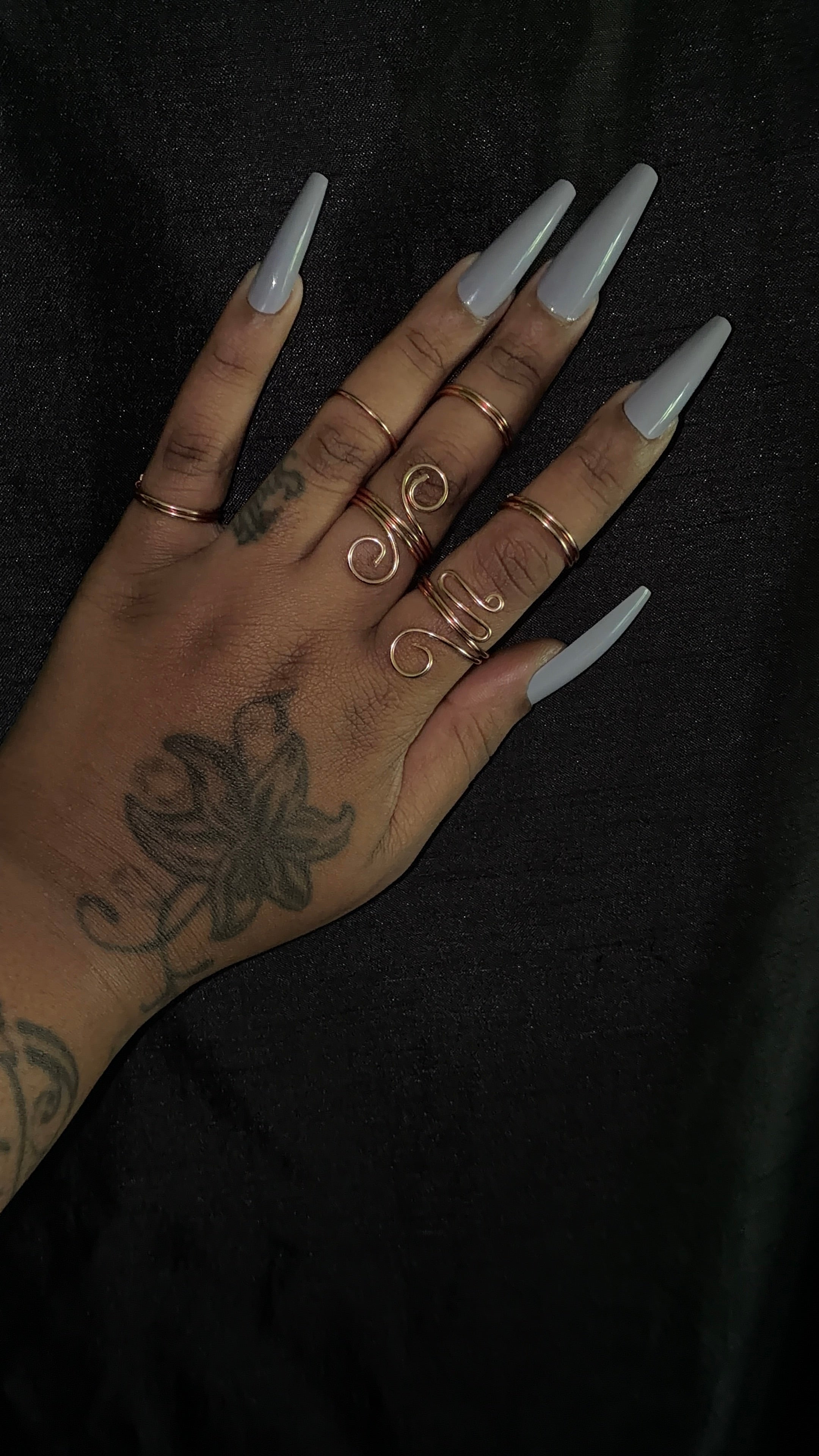 6 piece copper ring stack