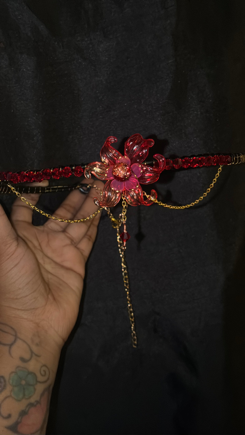 Red empress arm and thigh cuff set