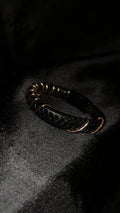 Mens Black Cord Copper Bracelet (3)