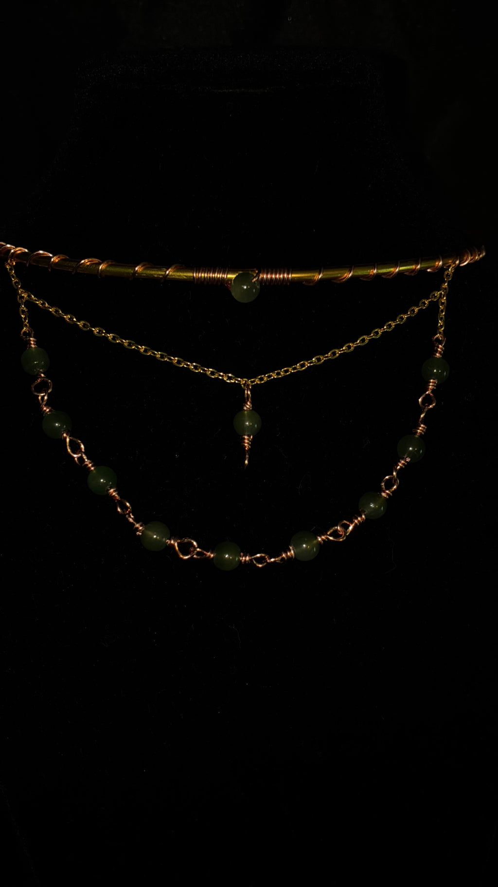 Jade green neck cuff