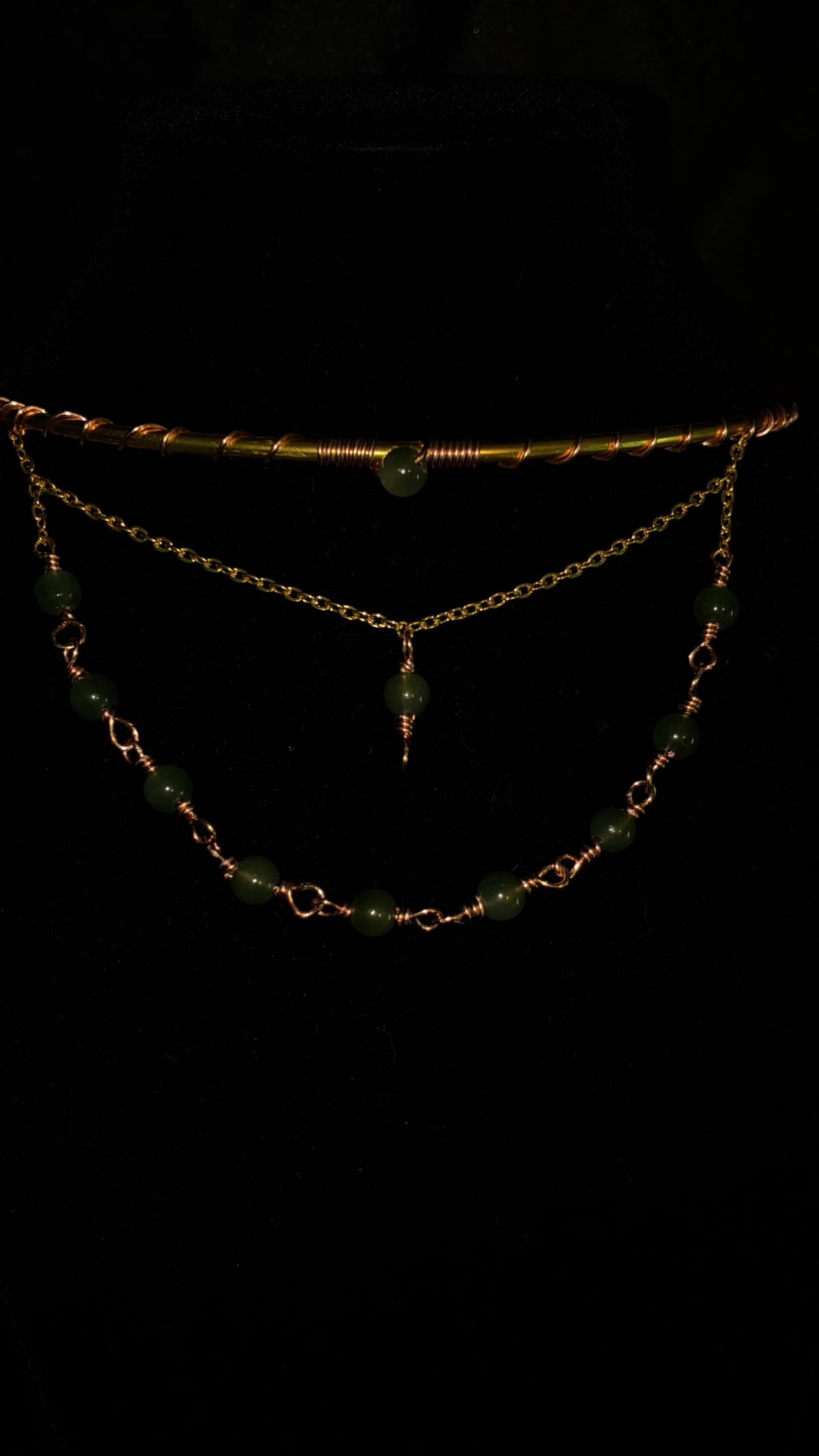 Jade green neck cuff