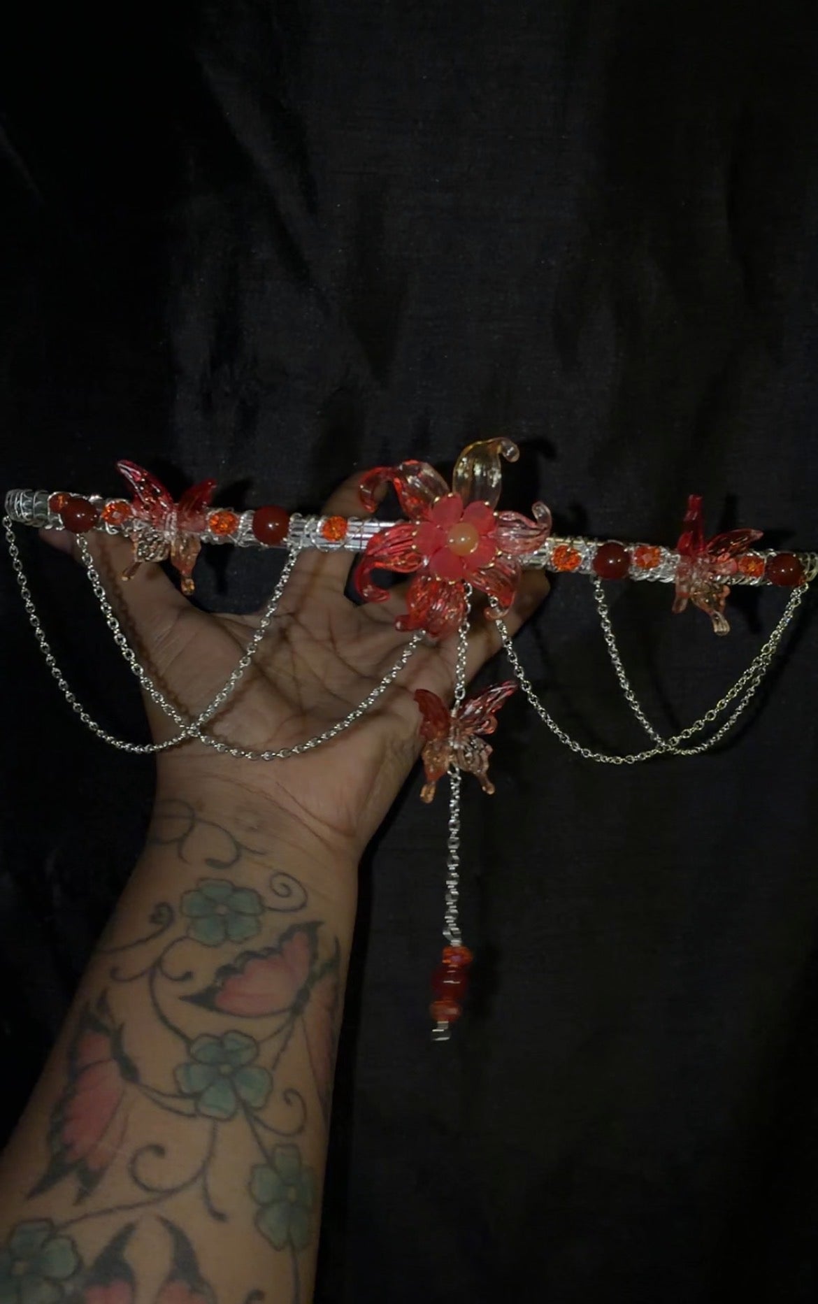 Carnelian Butterfly thigh cuff