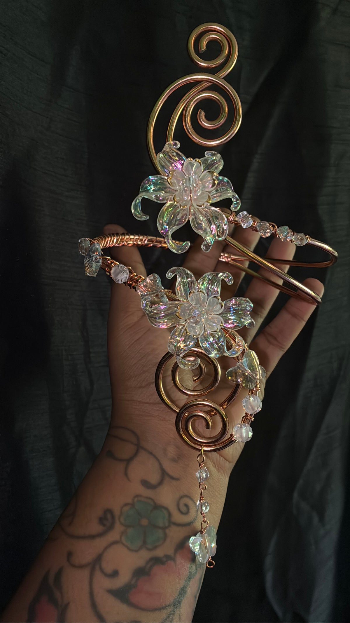 Ice gold arm cuff