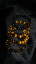 Wooden bead bracelet (Dark tones)