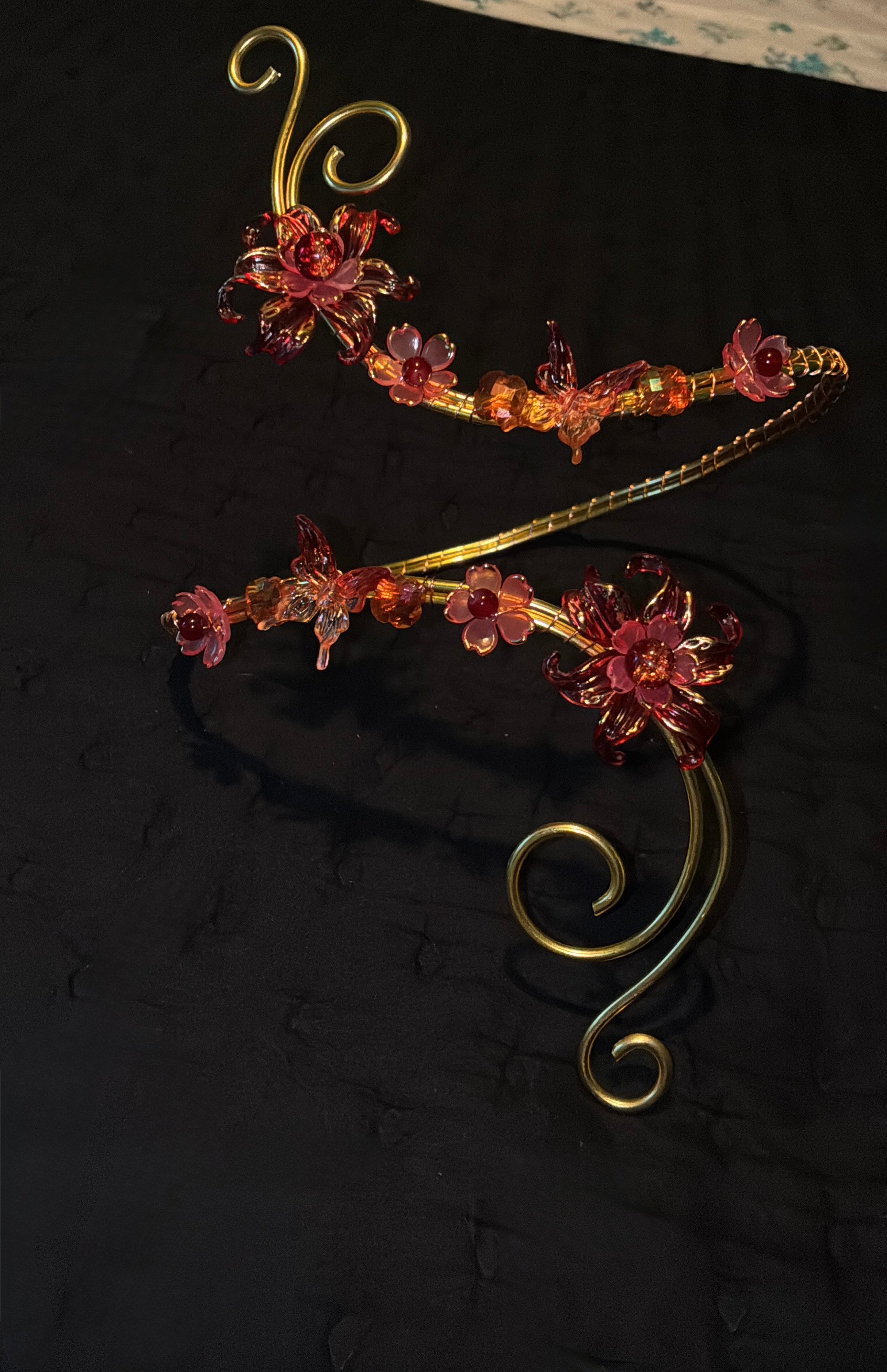 Flame butterfly arm cuff