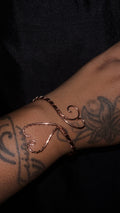 Copper heart bracelet