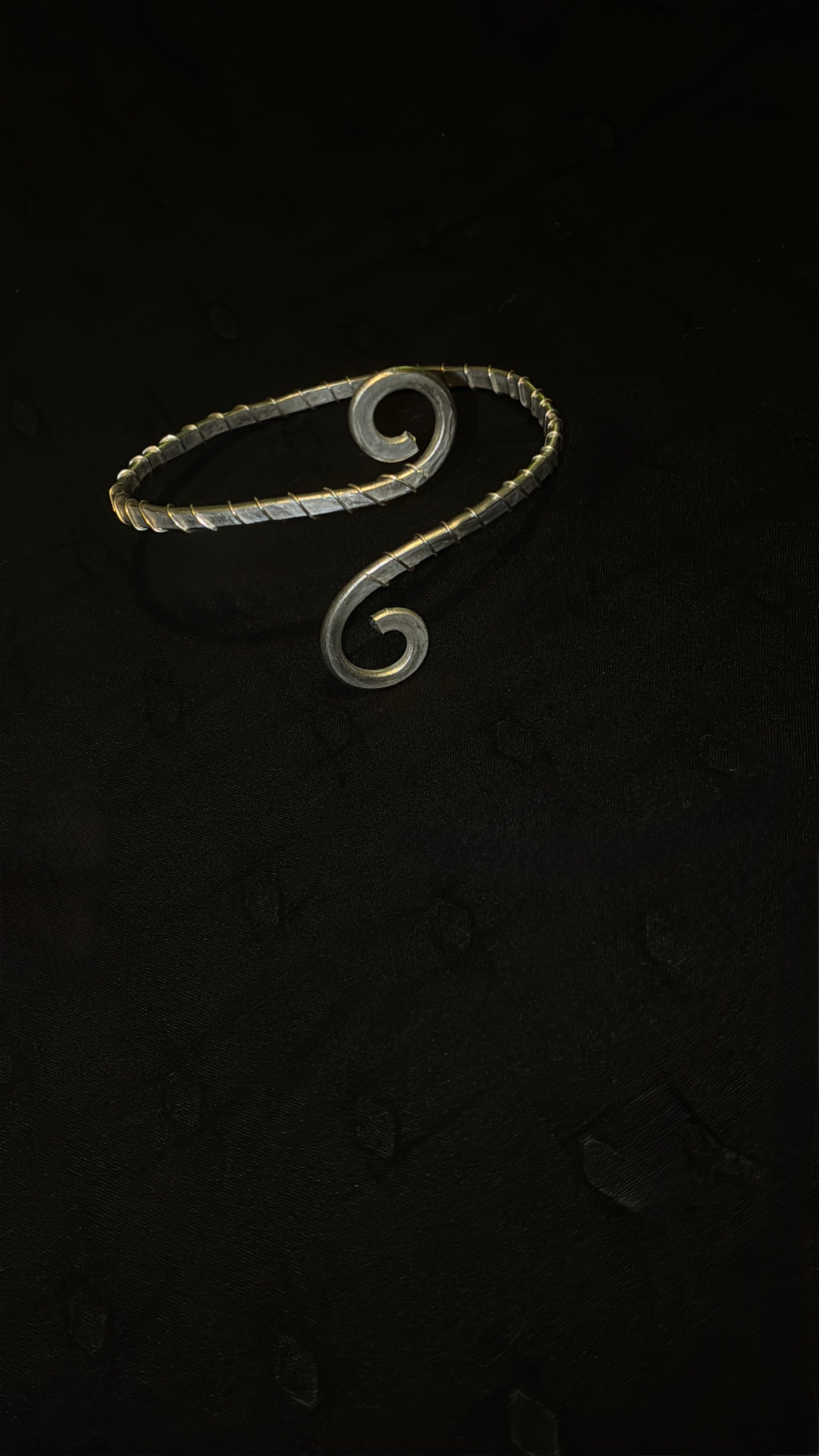 Hammered sliver bracelet/cuff