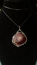 Red Labradorite in silver