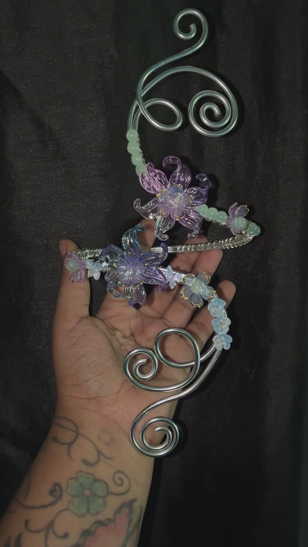 Butterfly flowers arm cuff