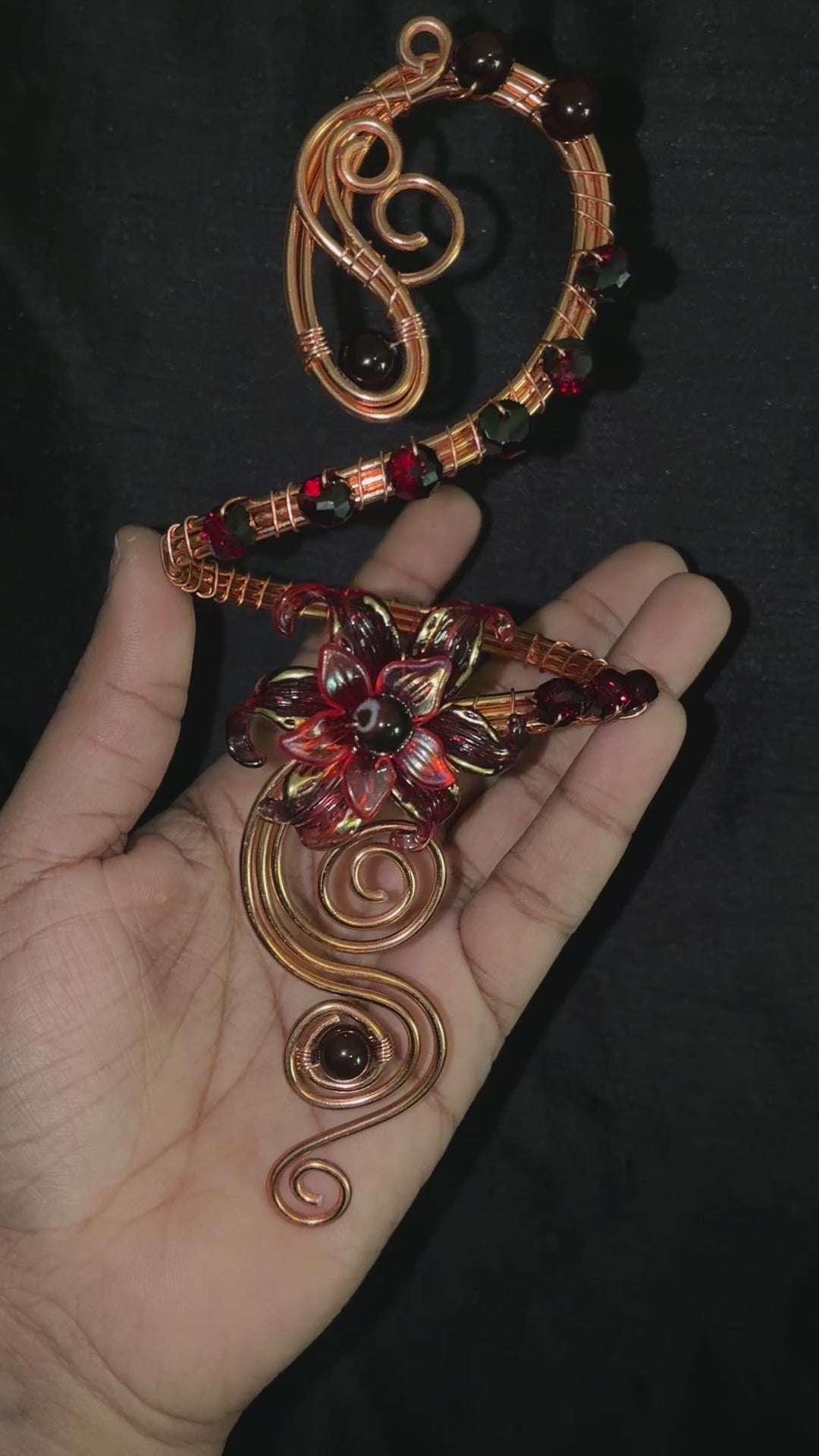 Dark berries wrist cuff